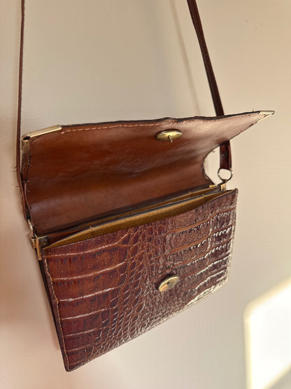 Vintage Crocodile Leather Bag 