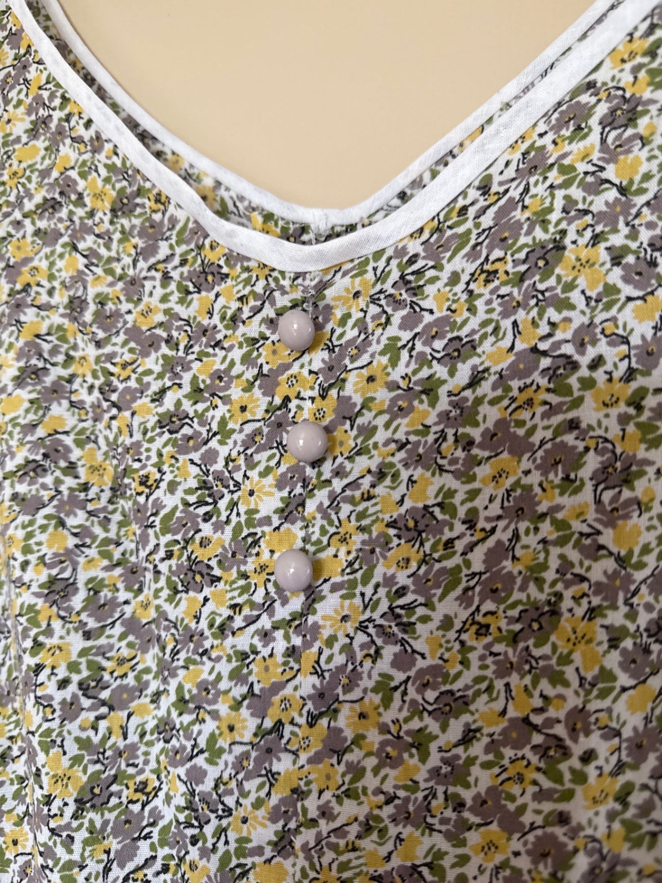 Ditsy print cotton dress