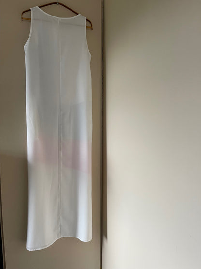 White and Red Maxi Dress