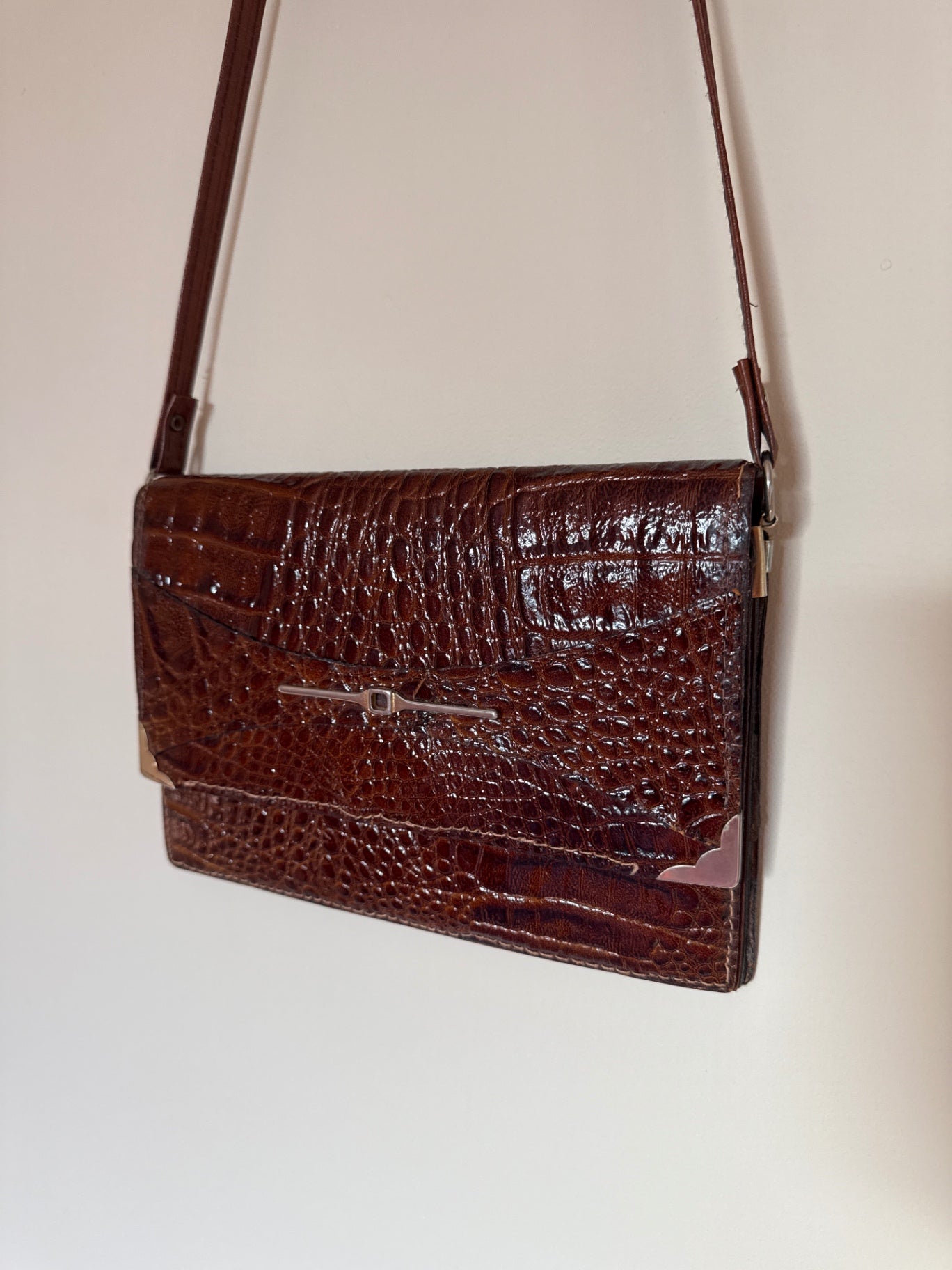Vintage Crocodile Leather Bag 