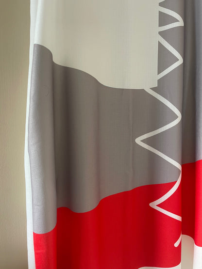 White and Red Maxi Dress