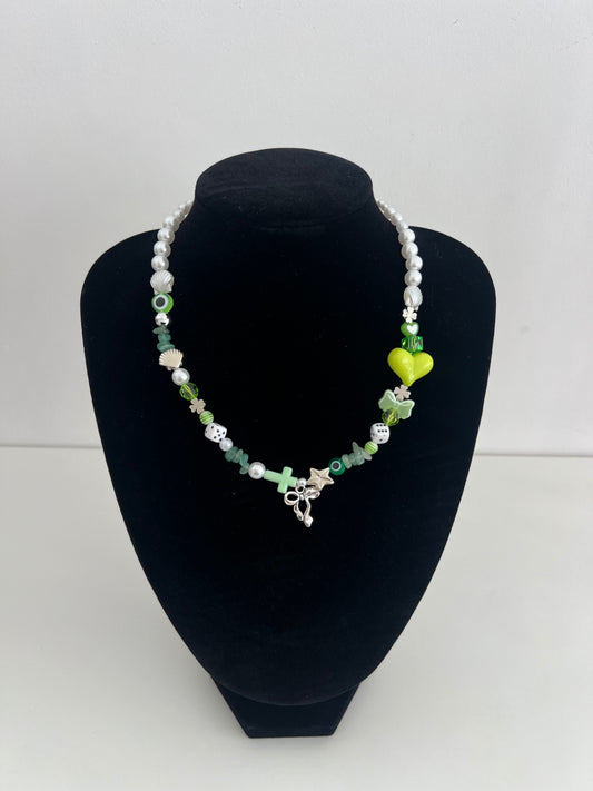 ICON Necklace - green & silver 
