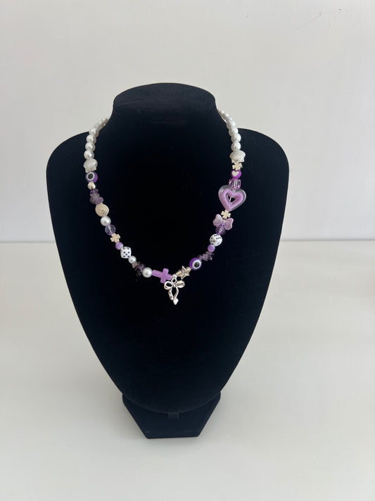 ICON Necklace - purple & silver 