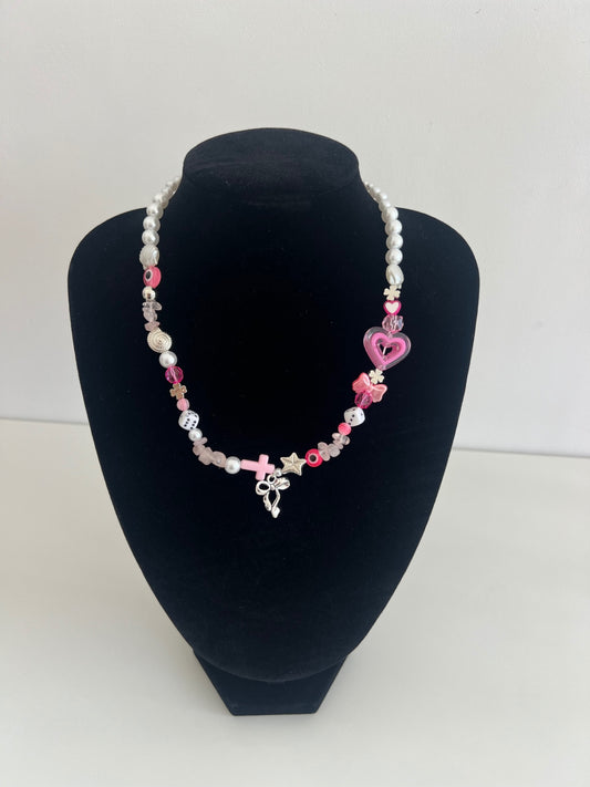ICON Necklace - pink & silver 