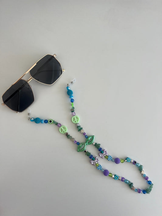Twin Flame sunglasses strap - blue/green/purple
