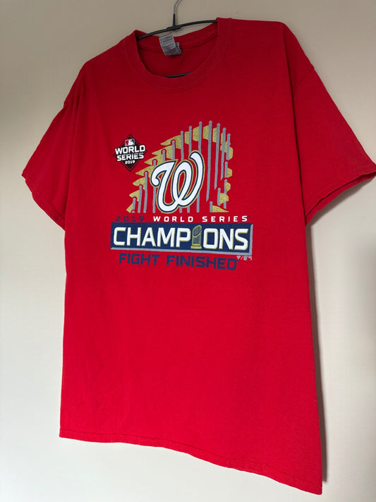 Red 2019 American World Series Champions T-shirt 