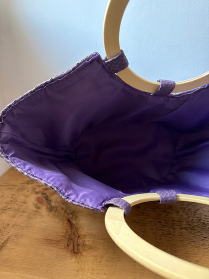 Purple basket bag