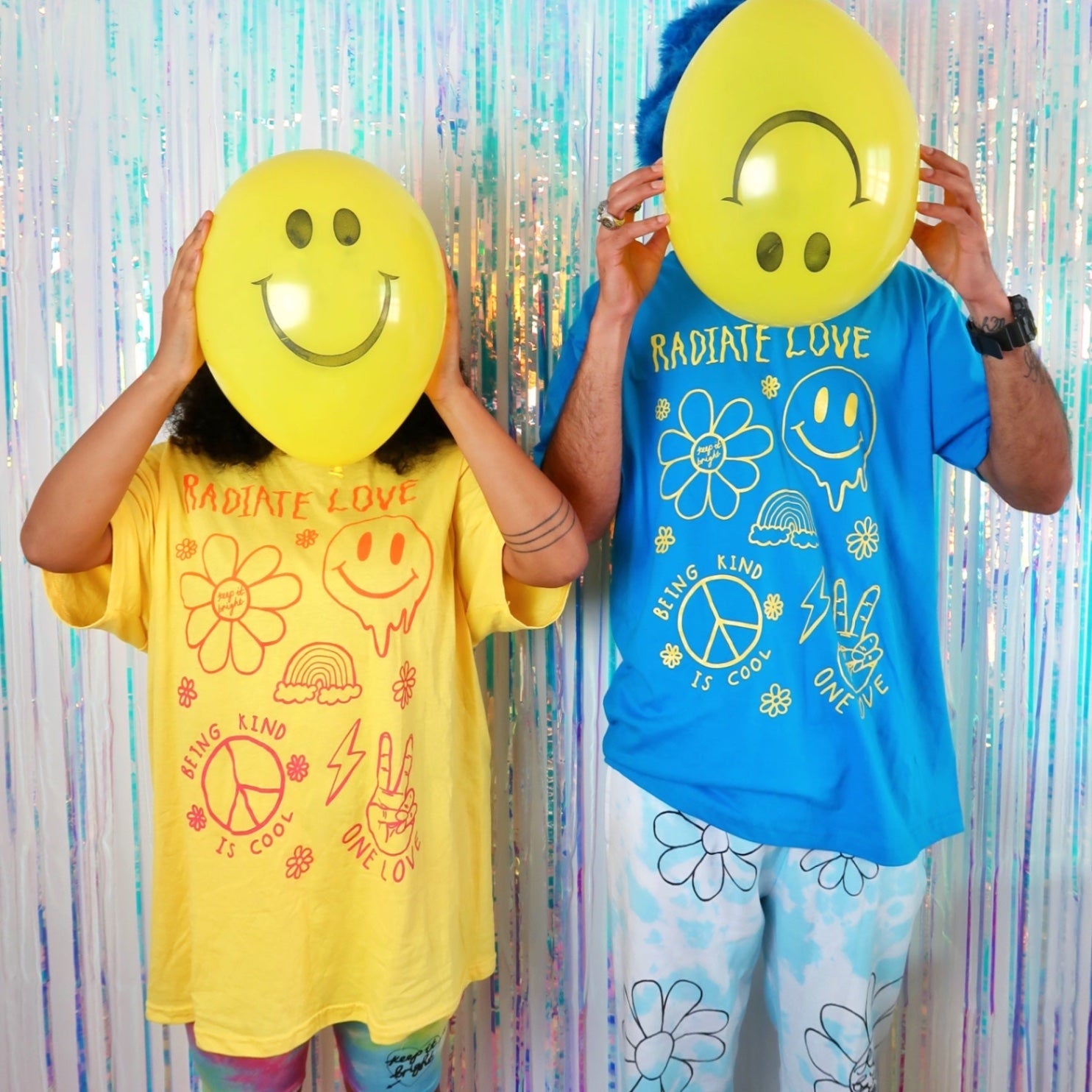 Hippie Heart T-shirt - blue 
