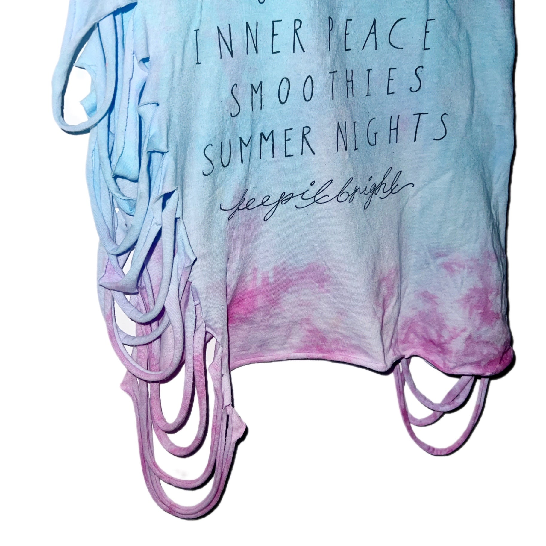 Summer Nights tie dye side slash top 