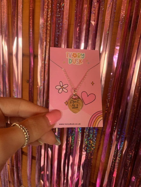 dont be a dick necklace