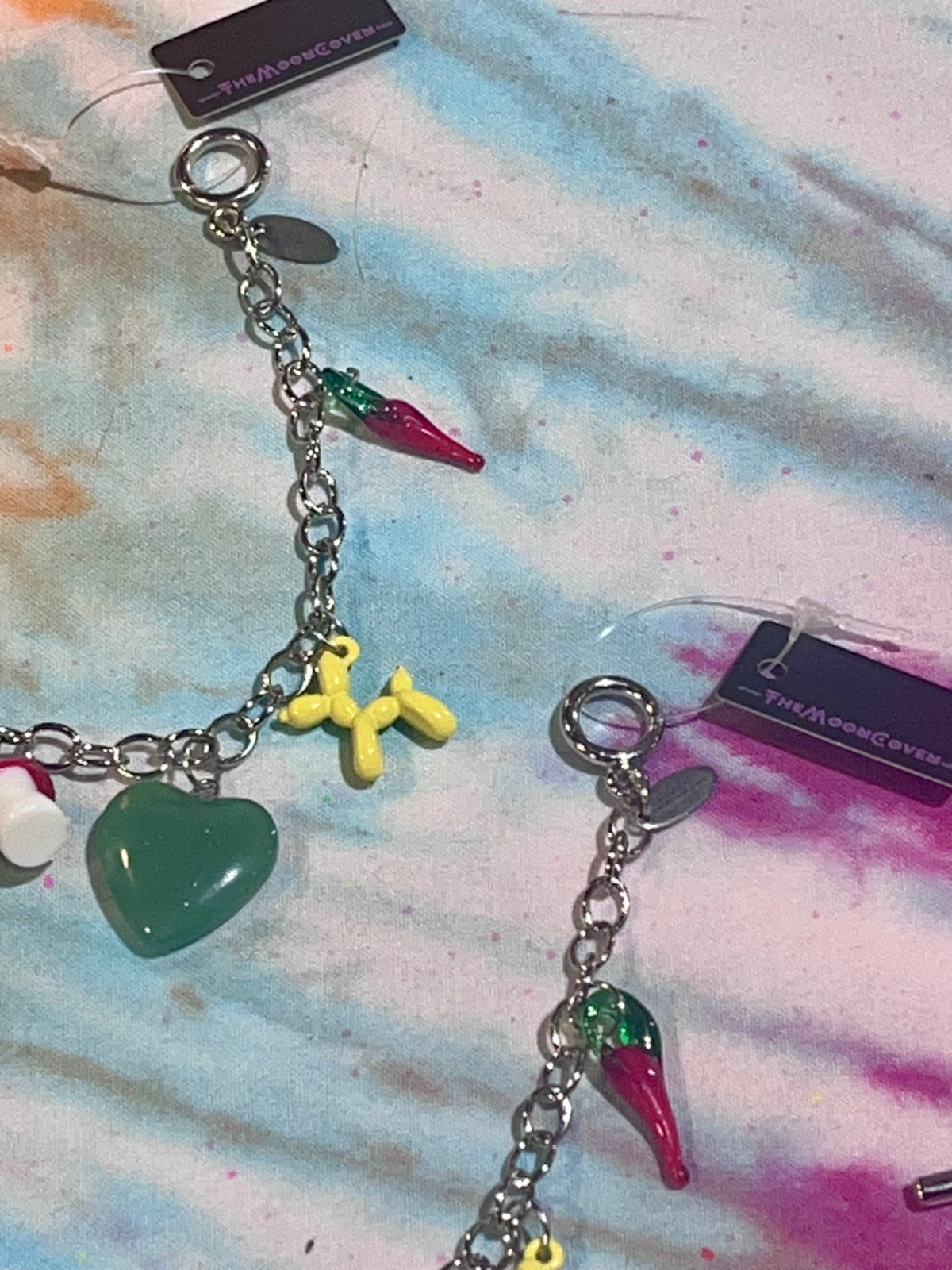 Silver T-Bar Chilli Charm Bracelet