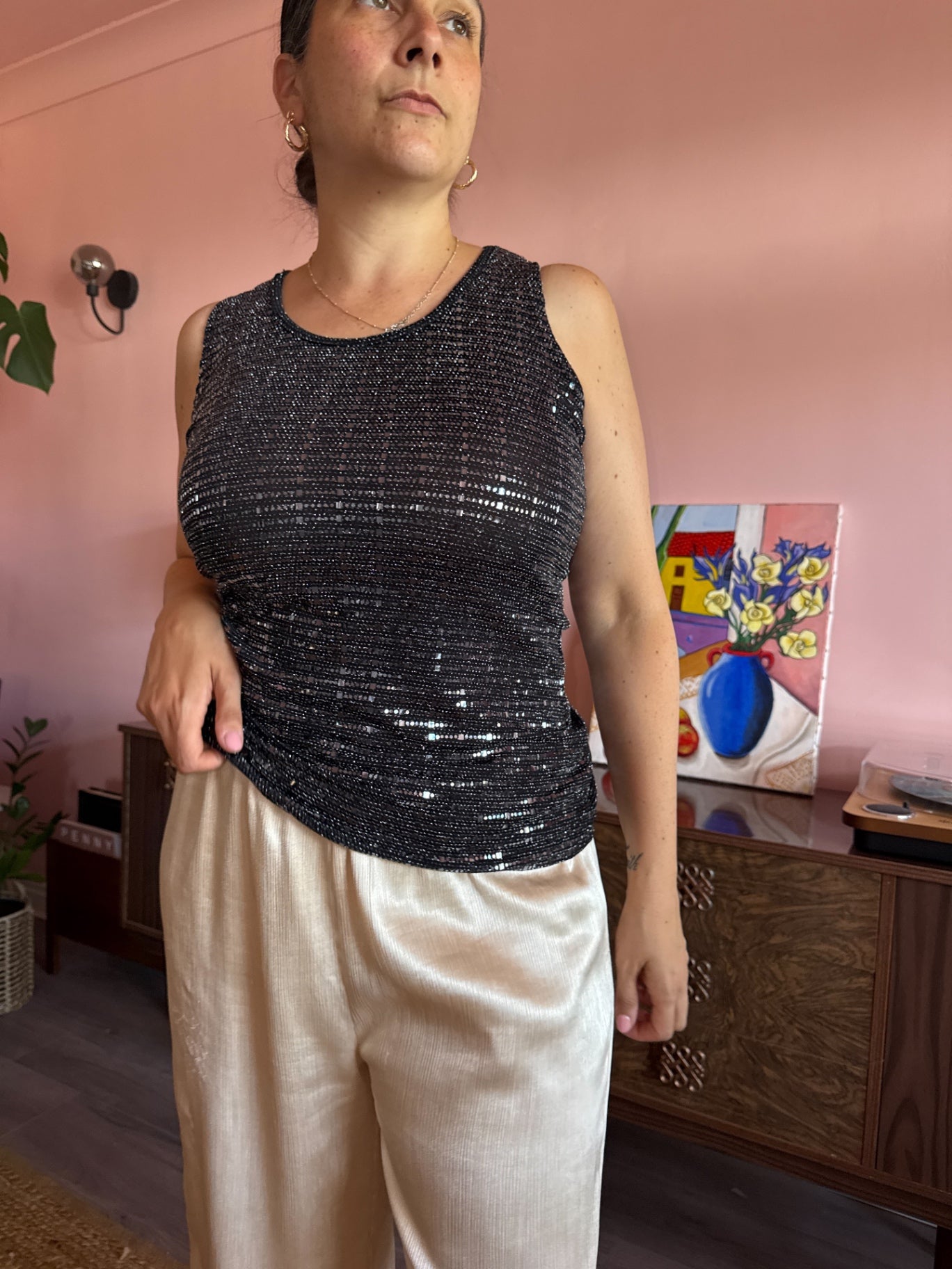Preloved Sparkle Vest M/L
