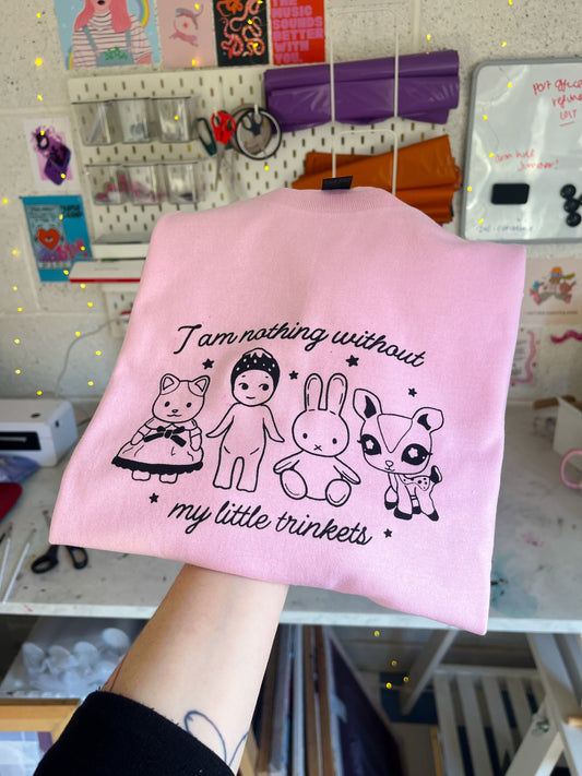 I Am Nothing Without My Trinkets Pink T-Shirt - 2XL