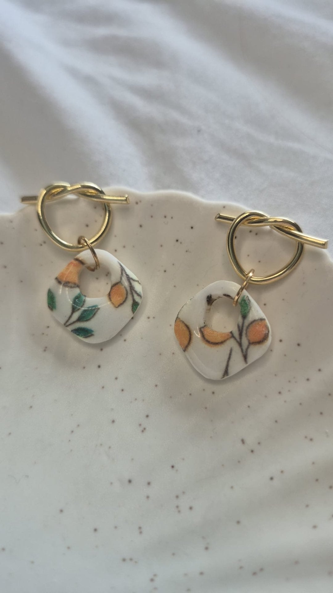 Lemon Knot Earrings