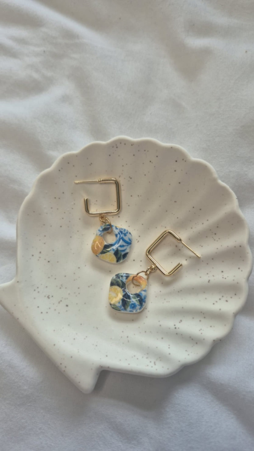 Sicilian Tile Square Hoops