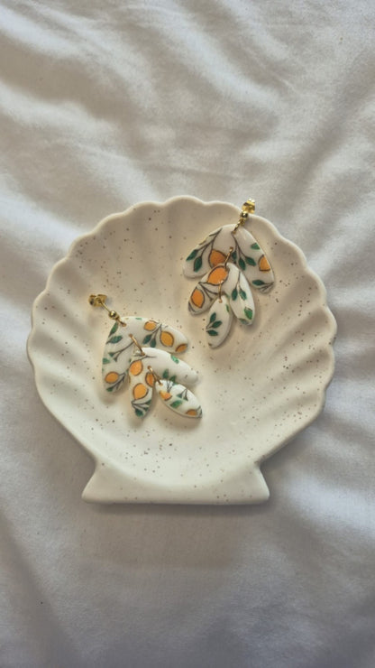 3-tier Lemon Earrings on Ball Stud