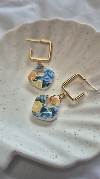 Sicilian Tile Square Hoops
