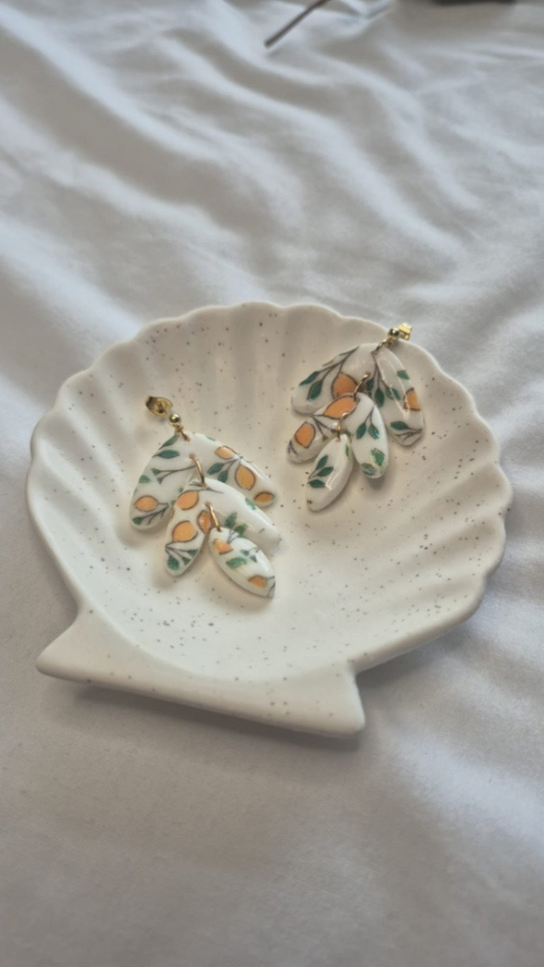 3-tier Lemon Earrings on Ball Stud