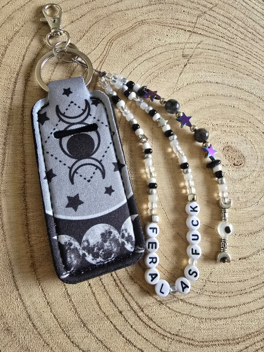 Lipbalm crystal bag charm