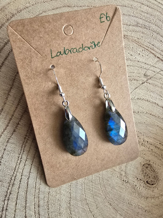 Labradorite teardrop earrings 