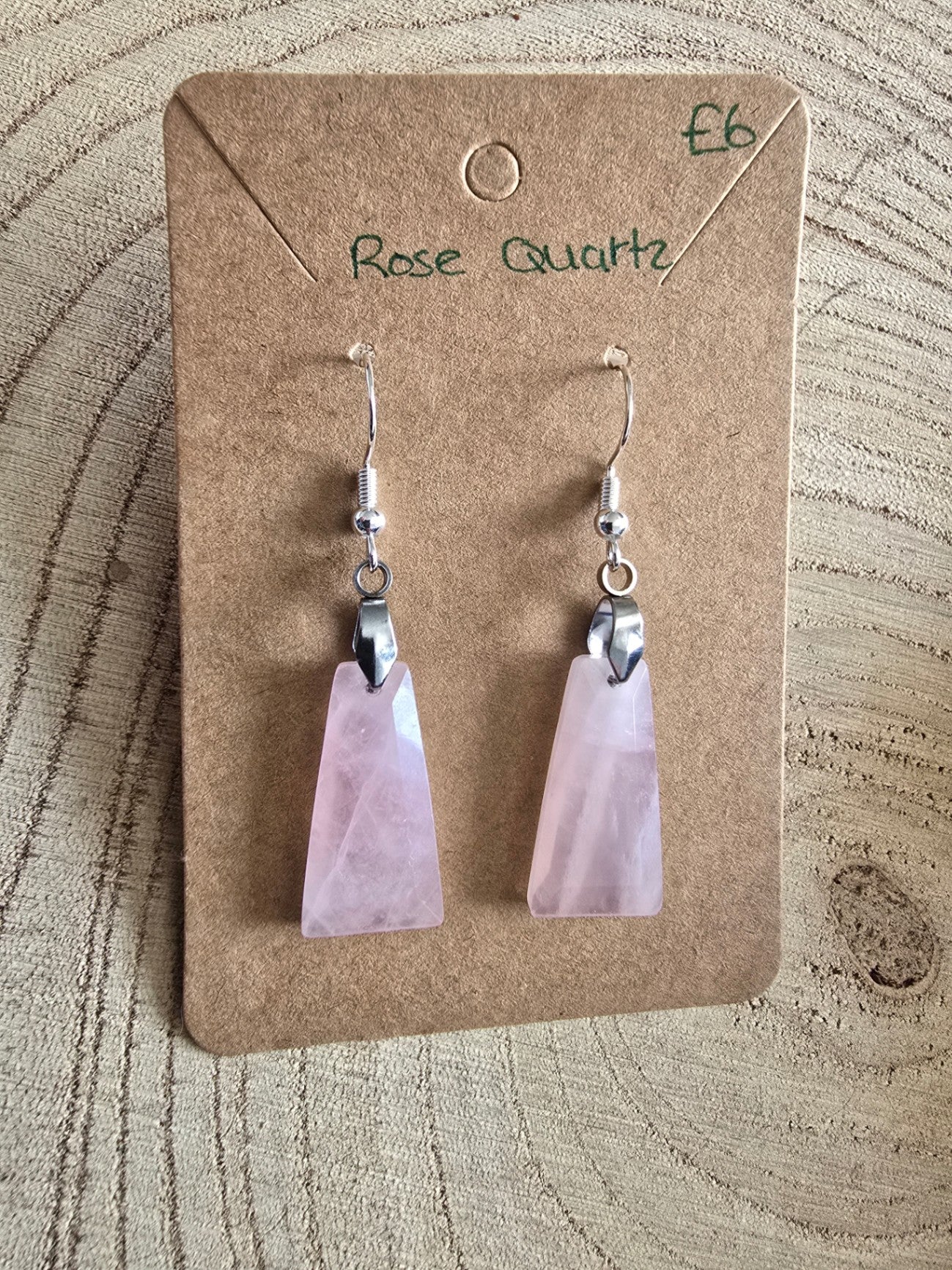 Rose quartz earrings 