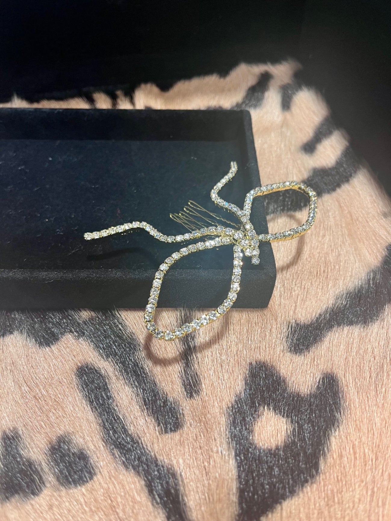 Gold Diamanté Bridal Comb