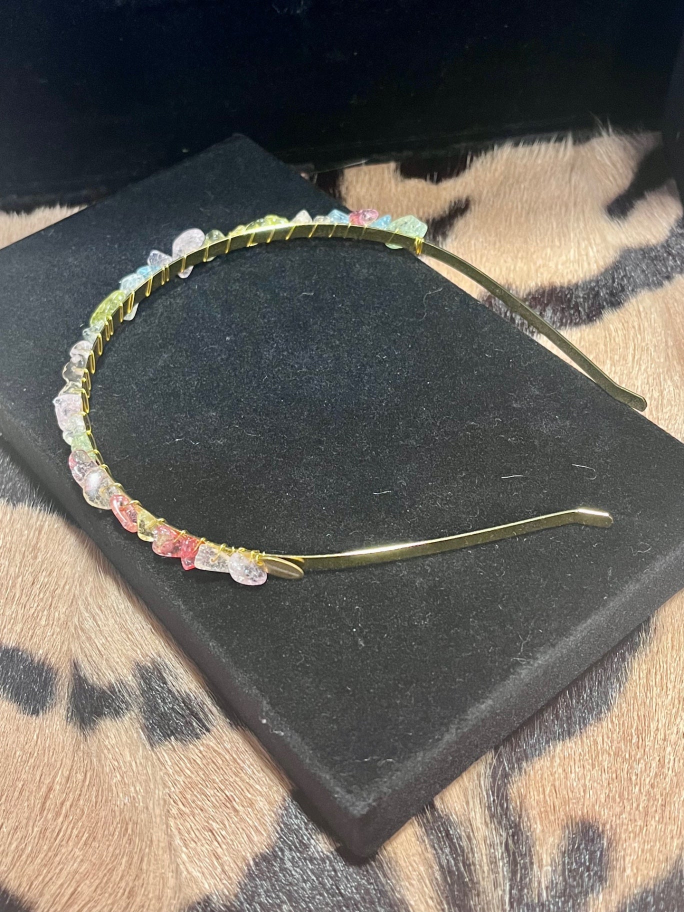 Aura Quartz Gem Stone Headband 