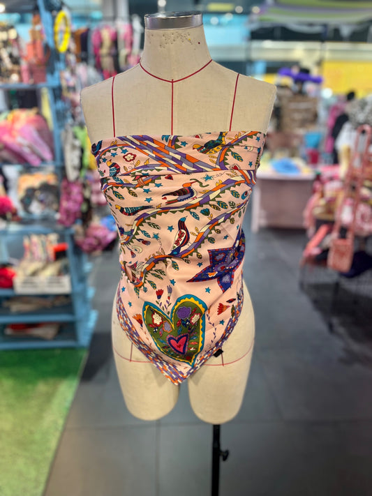 Pink Large Love Heart Scarf