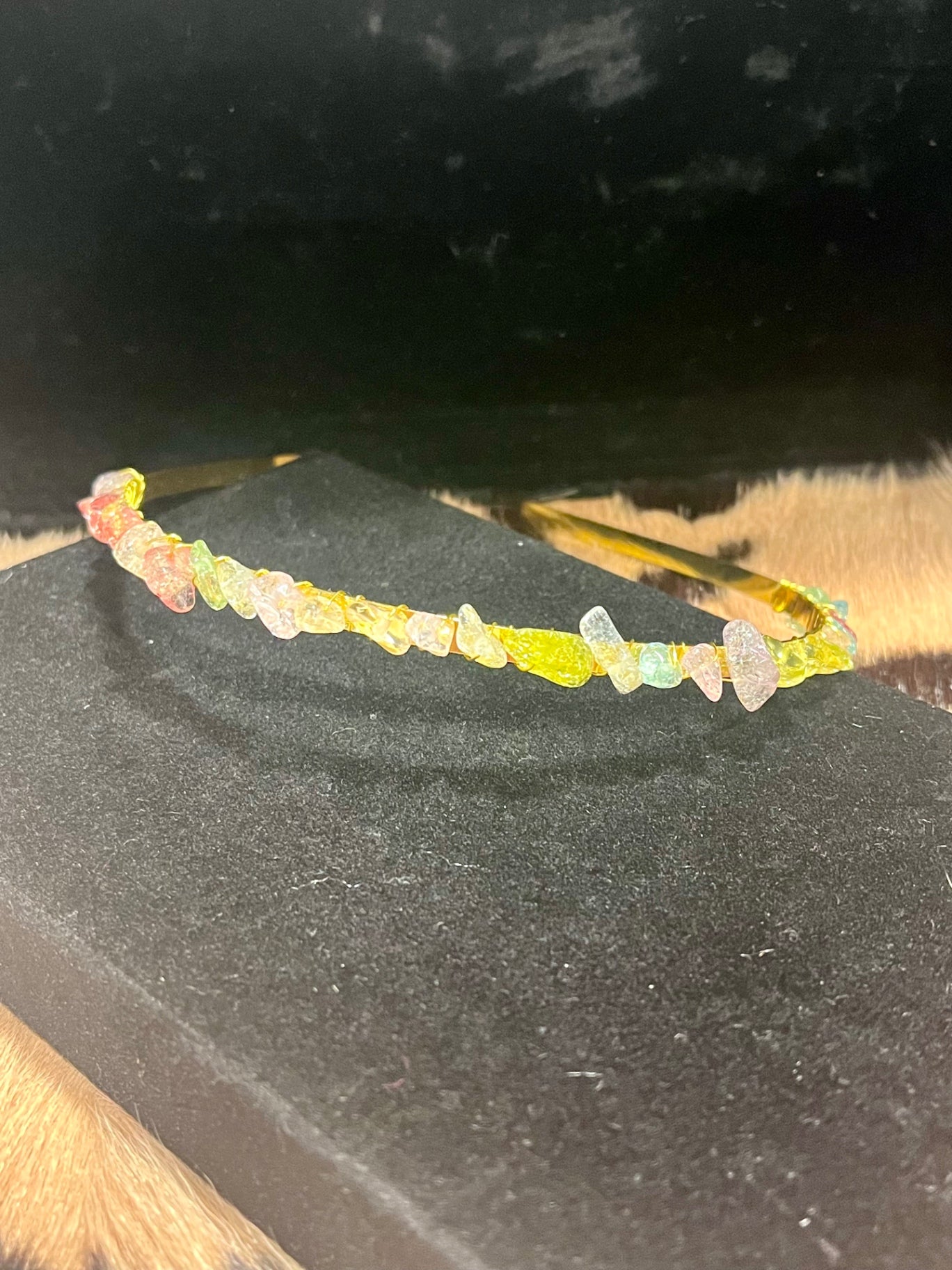 Aura Quartz Gem Stone Headband 