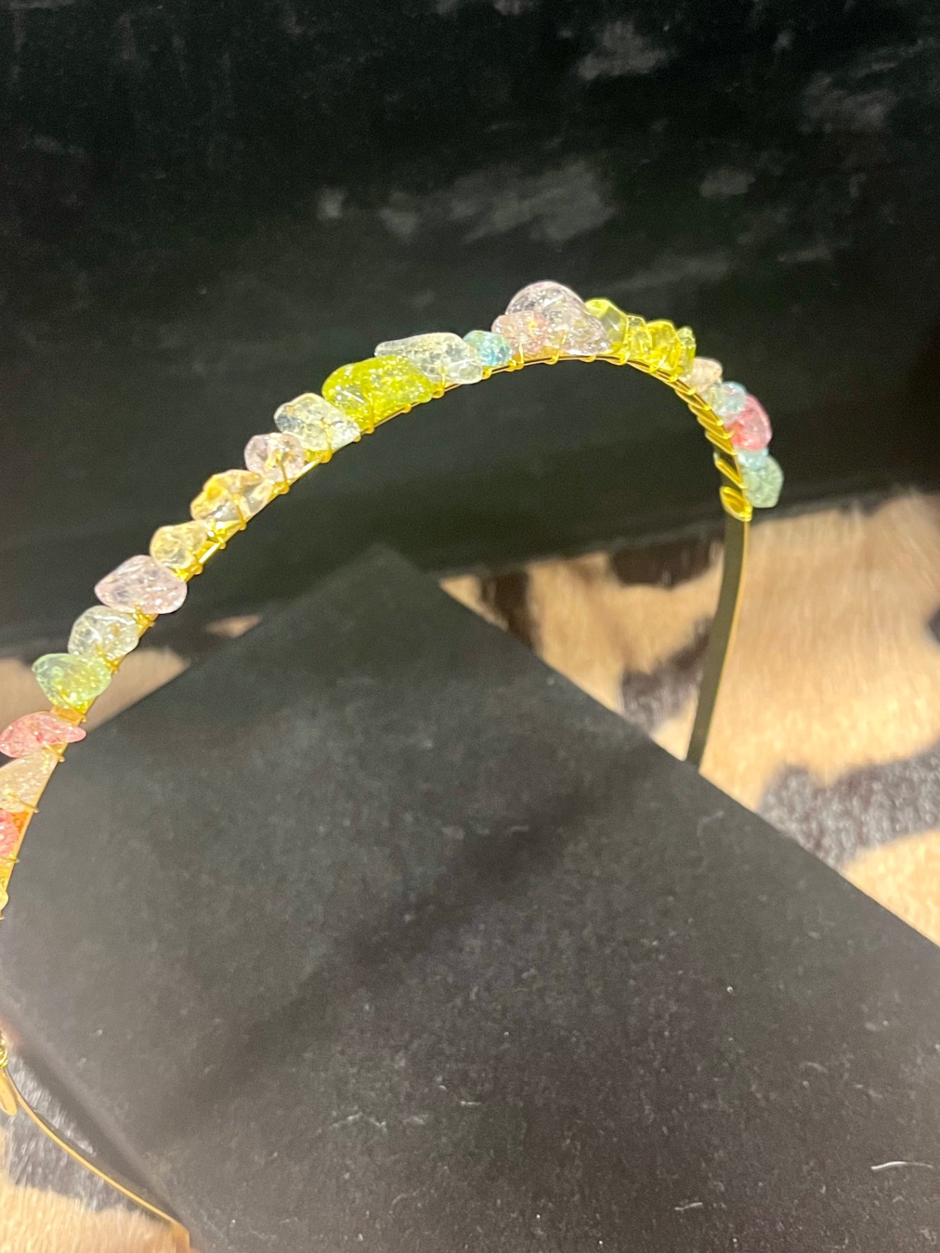 Aura Quartz Gem Stone Headband 