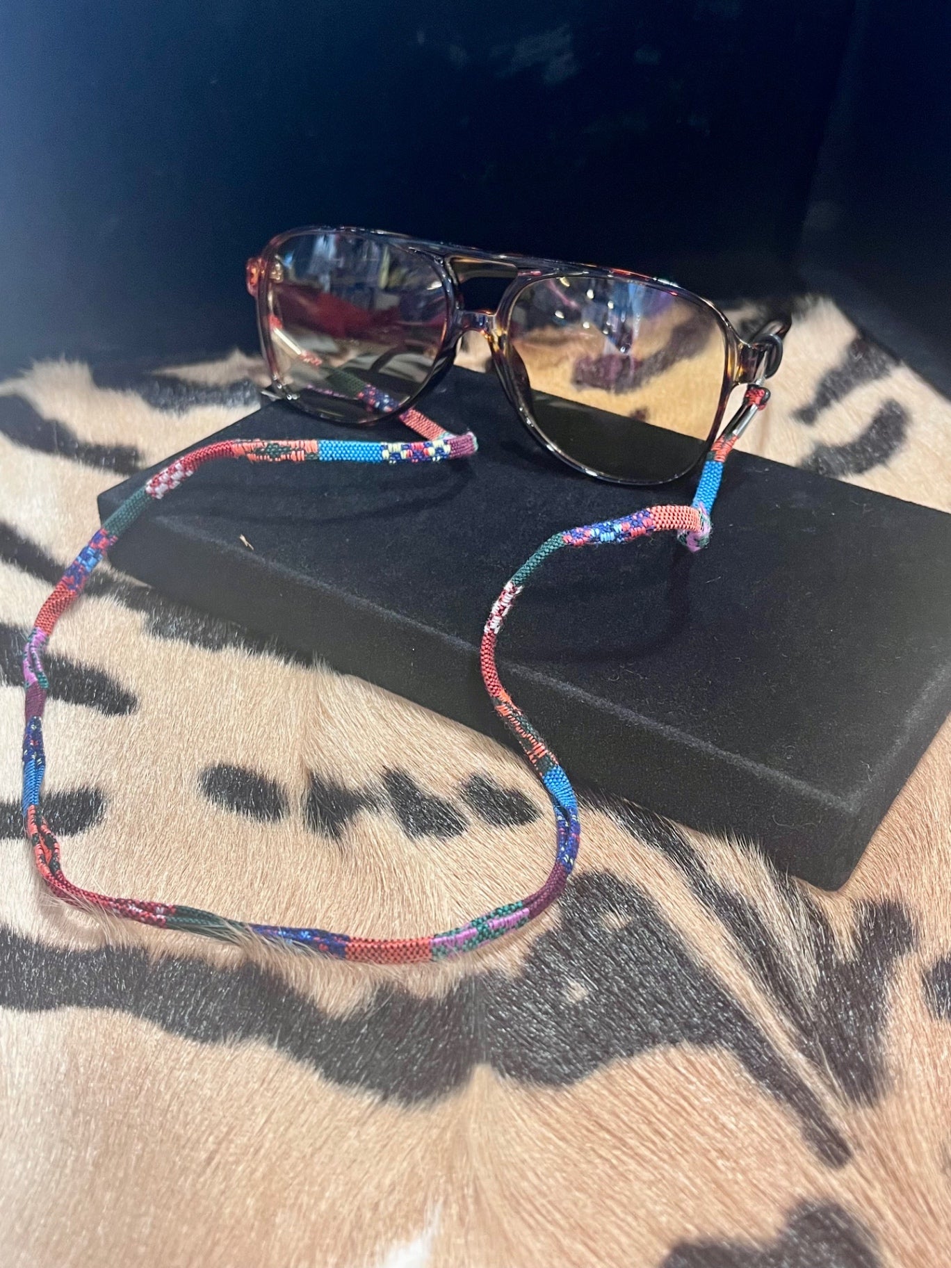 Aztec Sunnies Strap Green Orange 