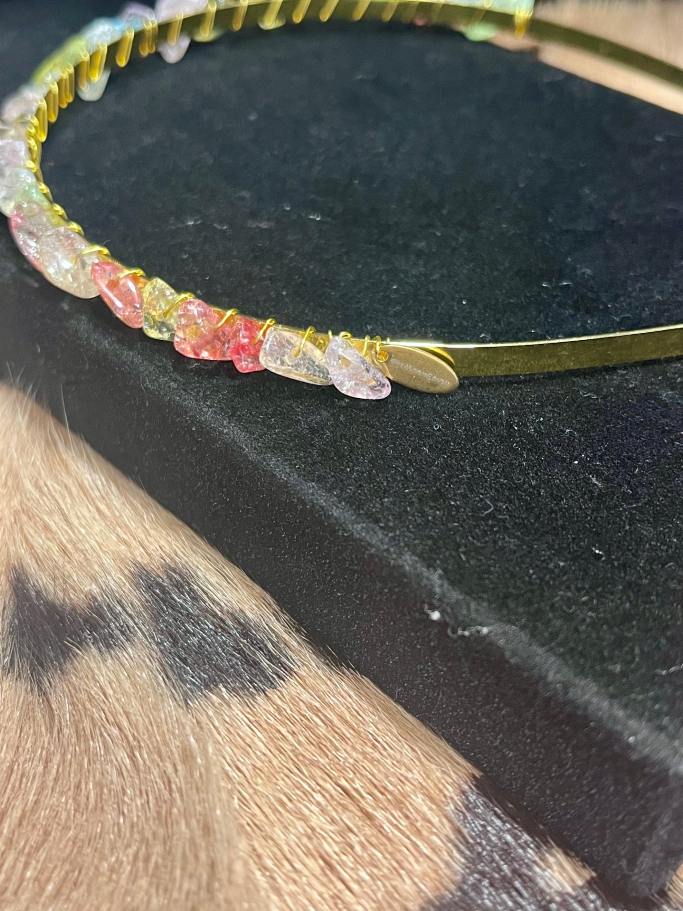 Aura Quartz Gem Stone Headband 