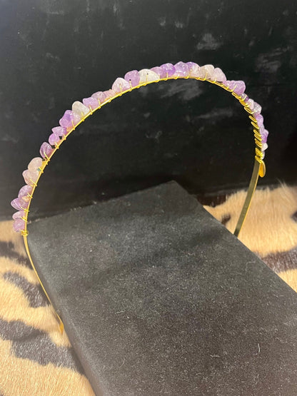 Amethyst Gem Stone Headband 