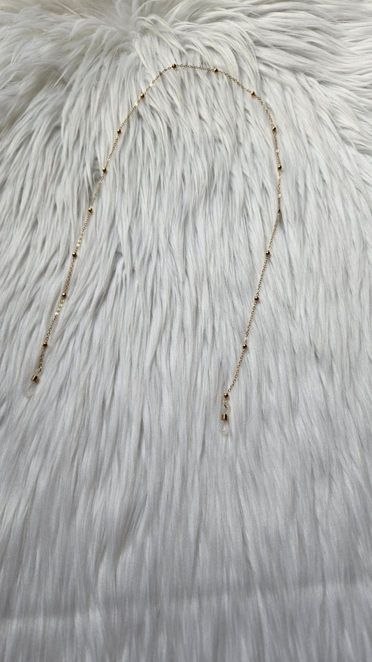 Gold Beaded Sunglasses Chain 