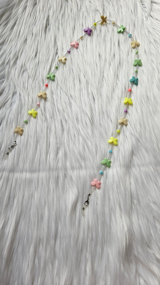 Sunglasses Chain with Multicoloured Butterflies