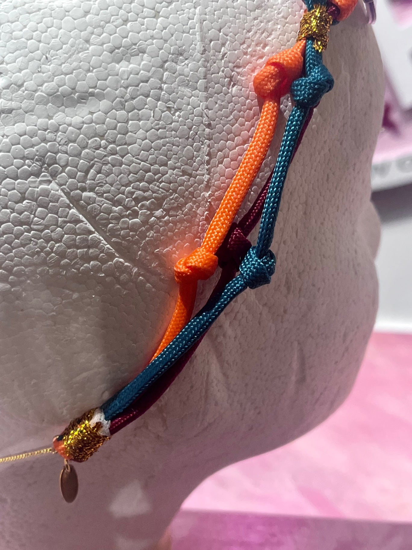 Flower Headband adjustable pull tie 