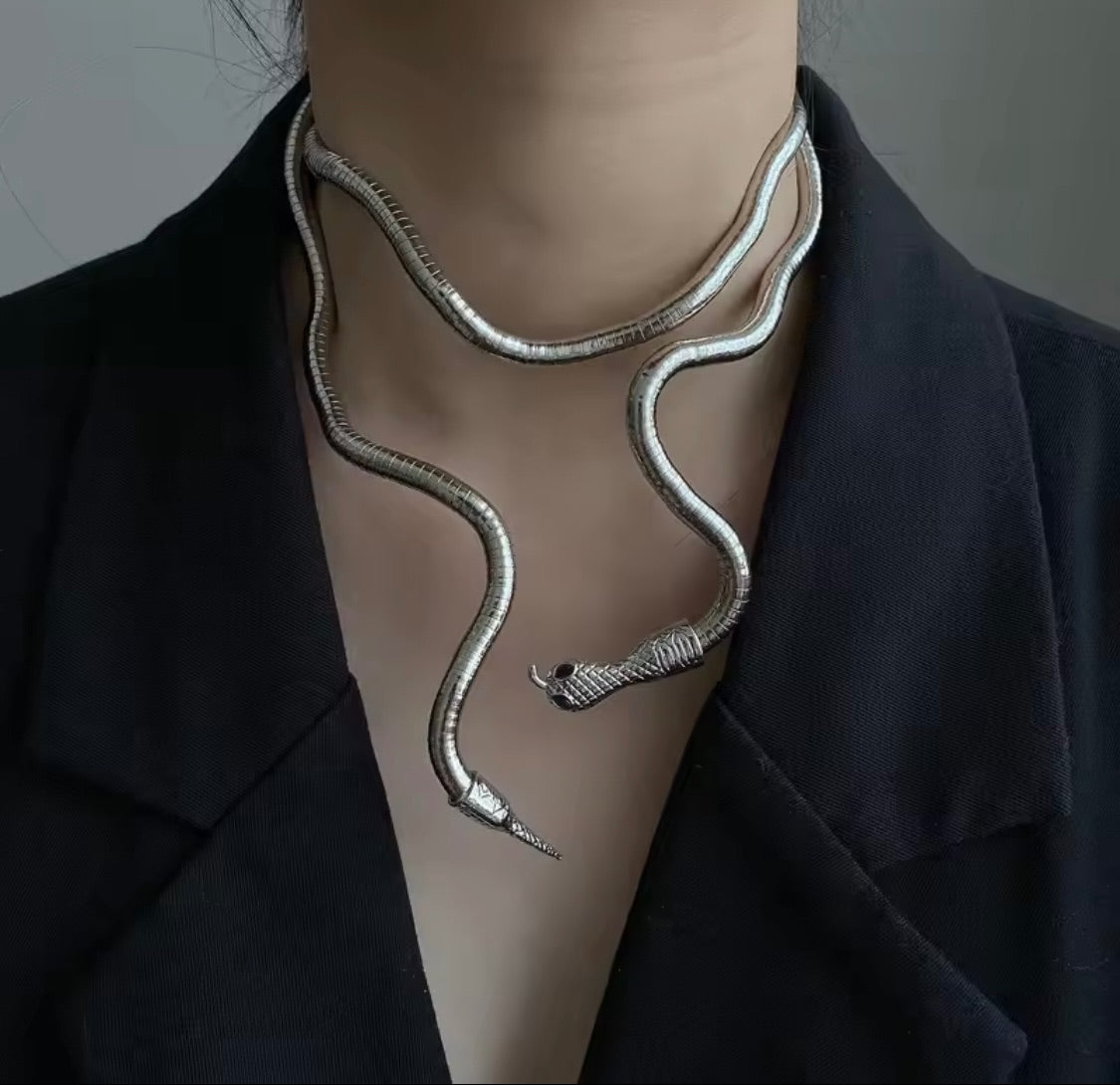 Bendable Silver Snake Body Jewellery