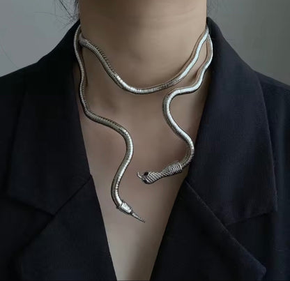 Bendable Silver Snake Body Jewellery