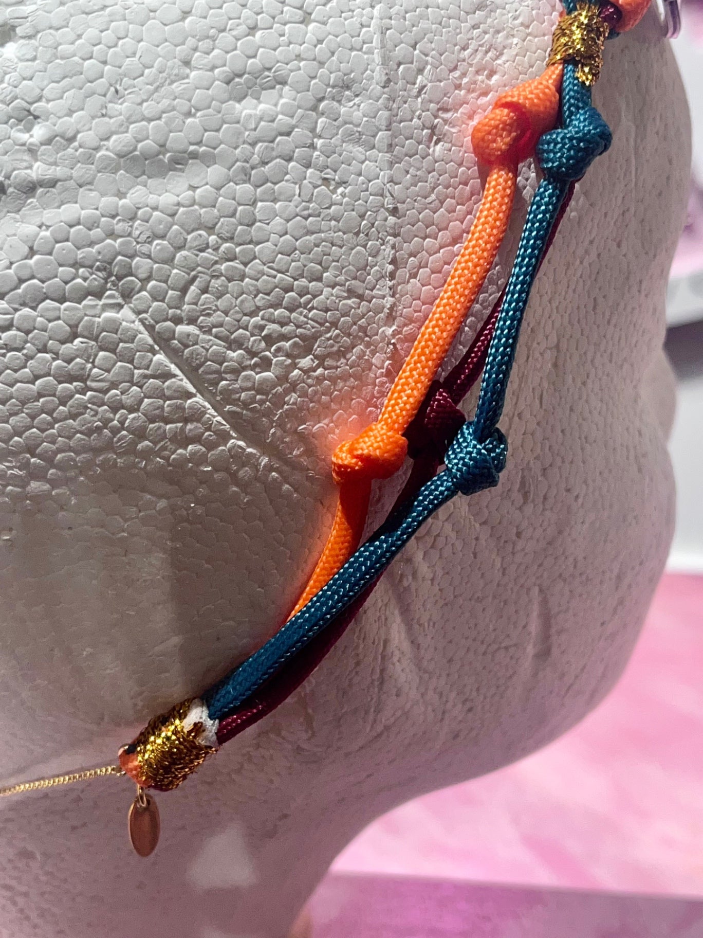 Flower Headband adjustable pull tie 