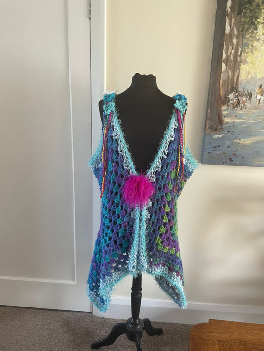 Blue pink Dress