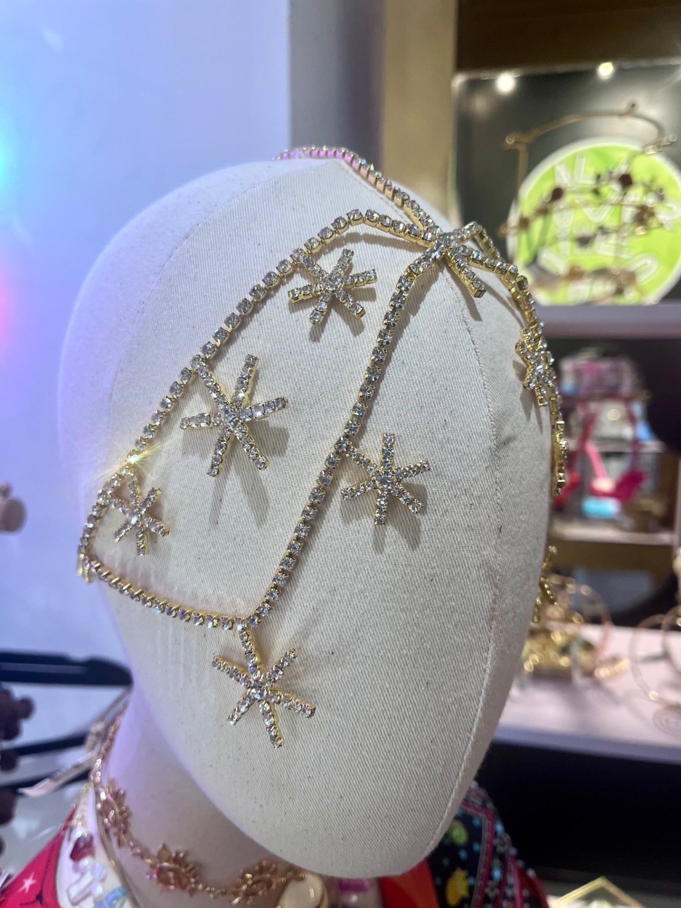 Gold Starry Night Adjustable Head Piece