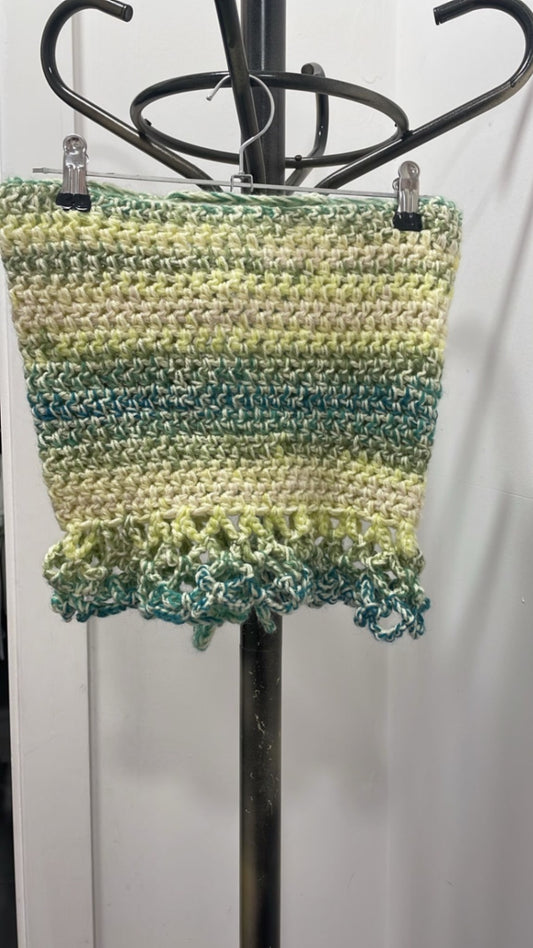 Yellow and Green Corset Top - Small