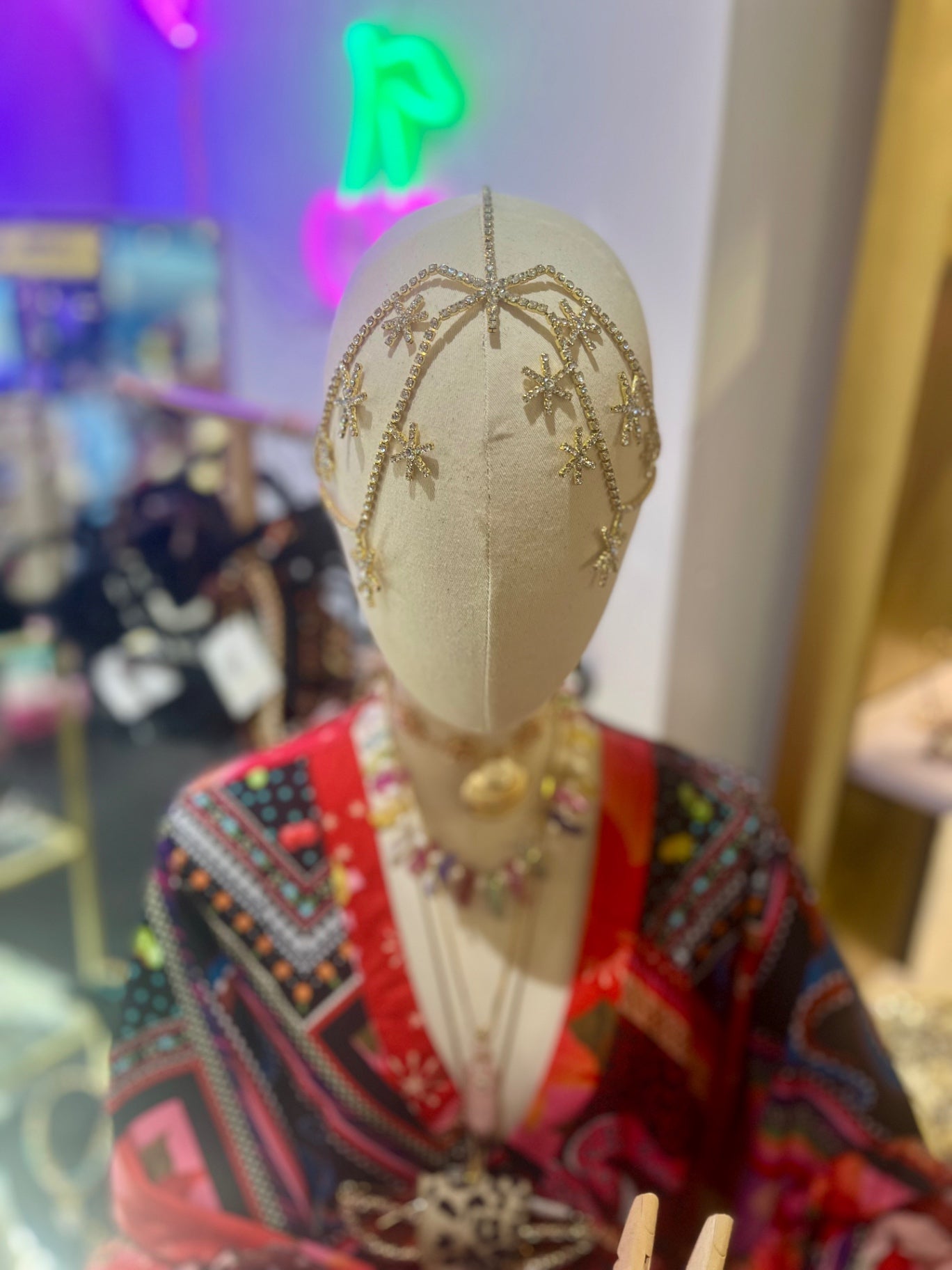 Gold Starry Night Adjustable Head Piece