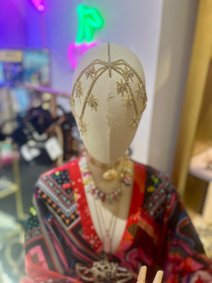 Gold Starry Night Adjustable Head Piece
