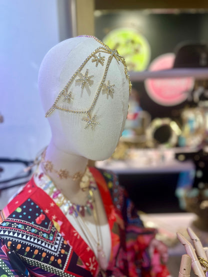 Gold Starry Night Adjustable Head Piece