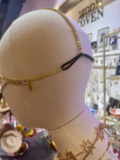 Gold Starry Night Adjustable Head Piece