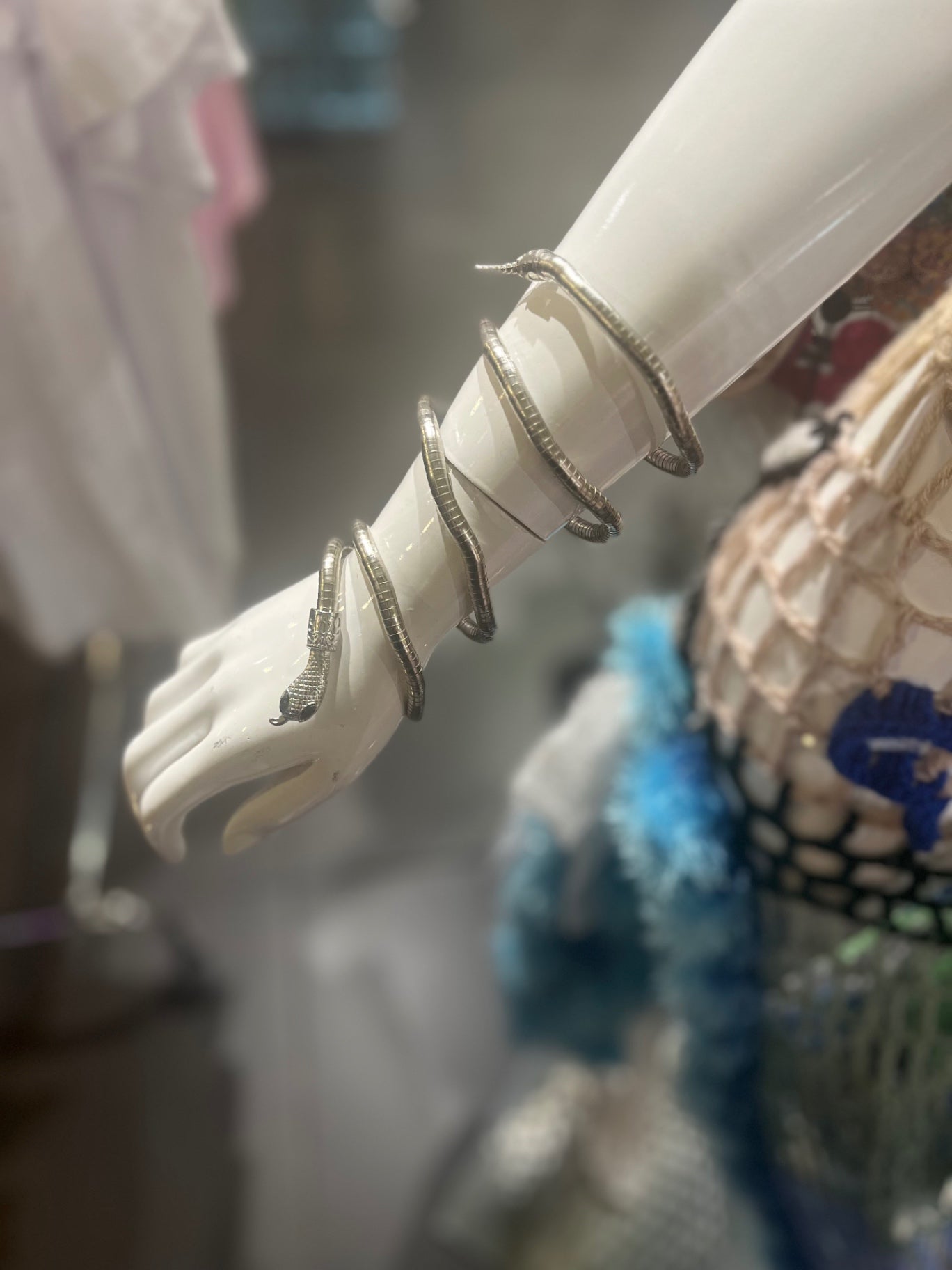 Bendable Silver Snake Body Jewellery