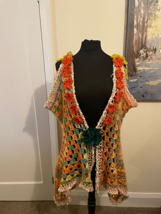 Peach multicoloured Dress