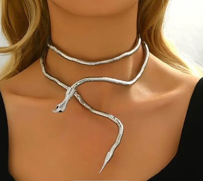Bendable Silver Snake Body Jewellery