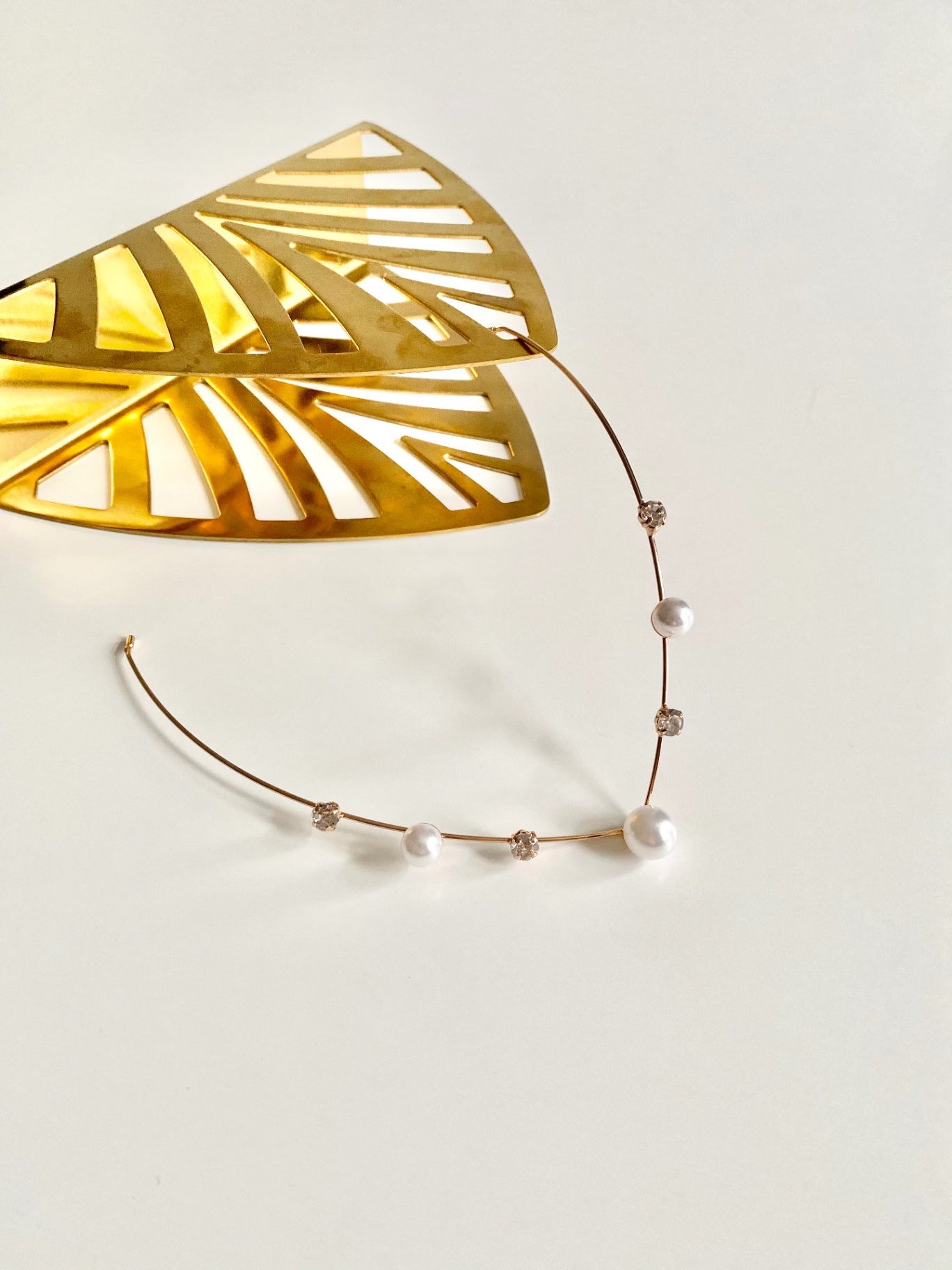 Purity Pearl Gold Headband 